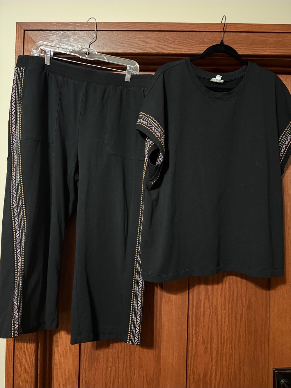 J. Jill Black Activewear Set with Subtle Branding
